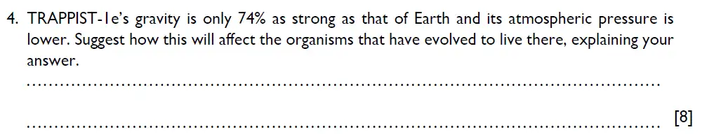 Question 4 - Shrewsbury School - 13 Plus Biology Scholarship Exam Paper 2017
