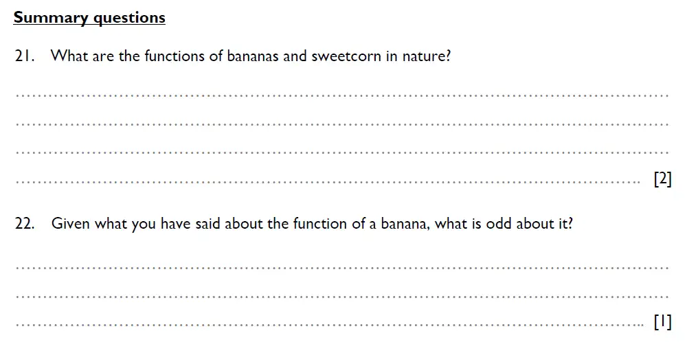 Question 8 - Shrewsbury School - 13 Plus Biology Scholarship Exam Paper 2018