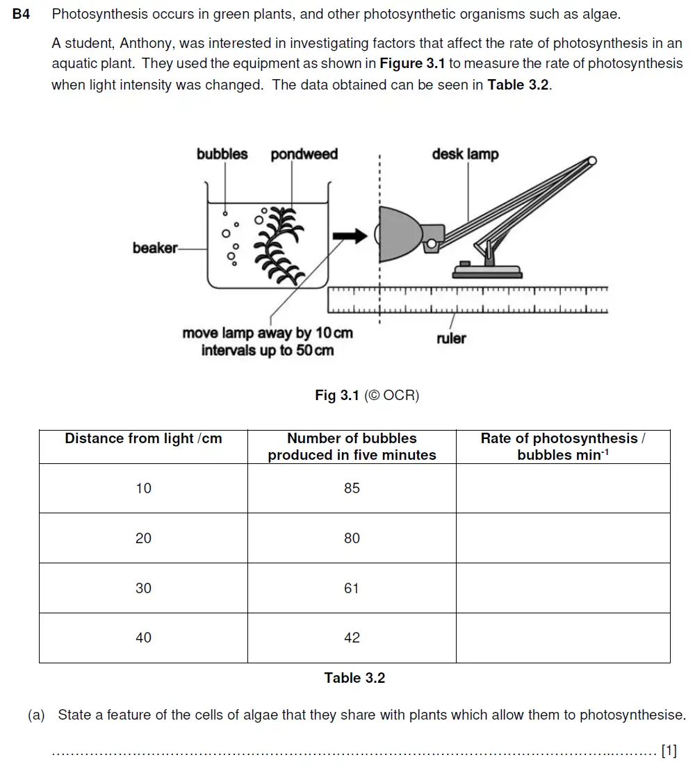 Question 13 - Westminster School - 13 Plus Biology Sample Paper 2019