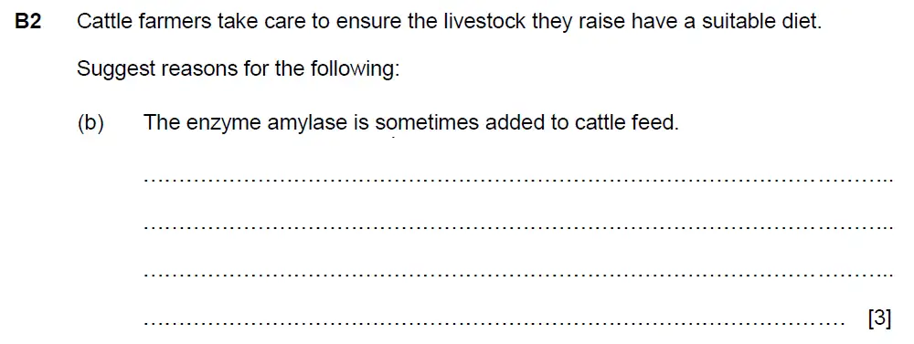 Question 3 - Westminster School - 13 Plus Biology Scholarship Exam Paper 2015