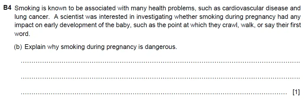 Question 11 - Westminster School - 13 Plus Biology Scholarship Exam Paper 2016