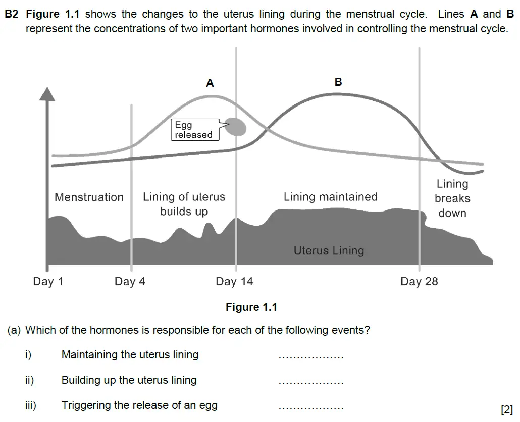 Question 2 - Westminster School - 13 Plus Biology Scholarship Exam Paper 2016
