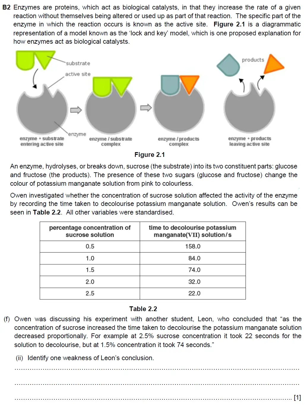 Question 14 - Westminster School - 13 Plus Biology Scholarship Exam Paper 2018