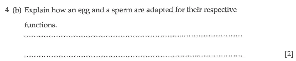 Question 11 - Winchester College - 13 Plus Biology Election Exam Paper 2016