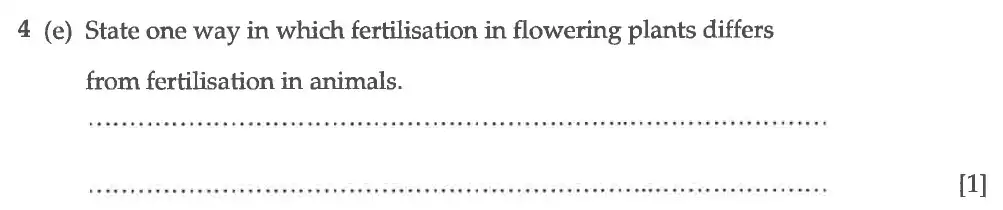 Question 14 - Winchester College - 13 Plus Biology Election Exam Paper 2016