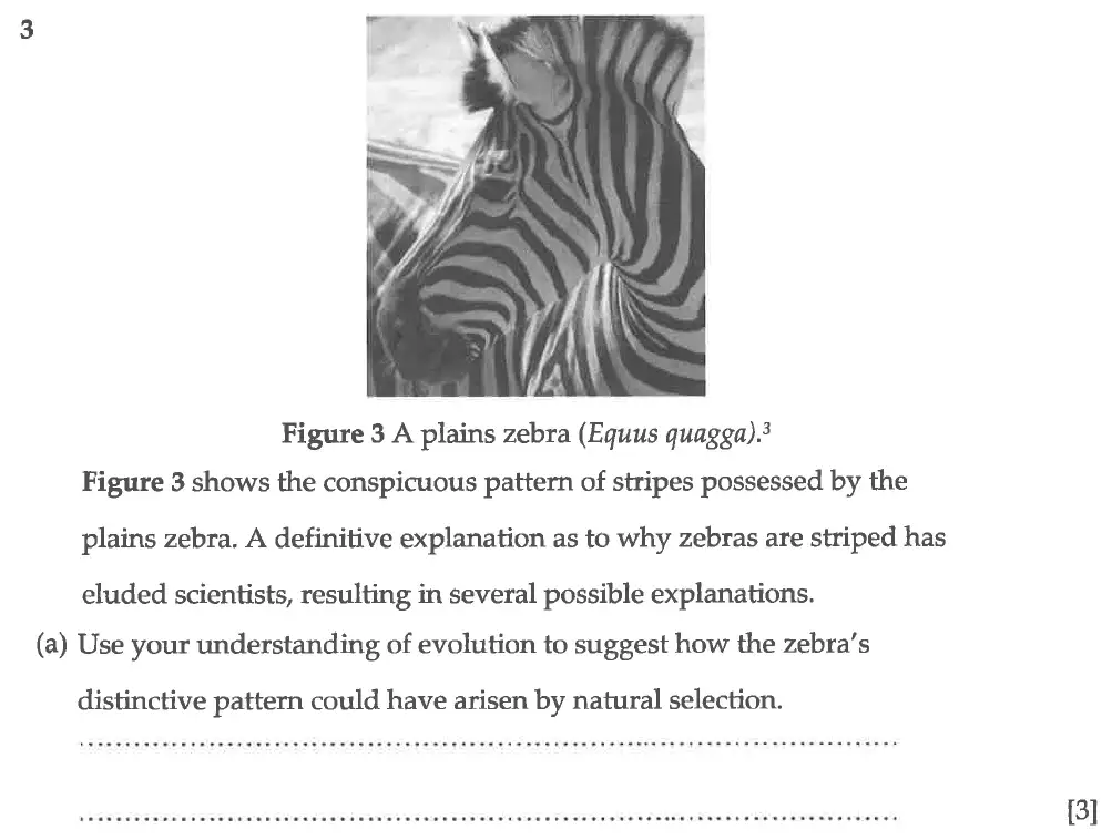 Question 8 - Winchester College - 13 Plus Biology Election Exam Paper 2016