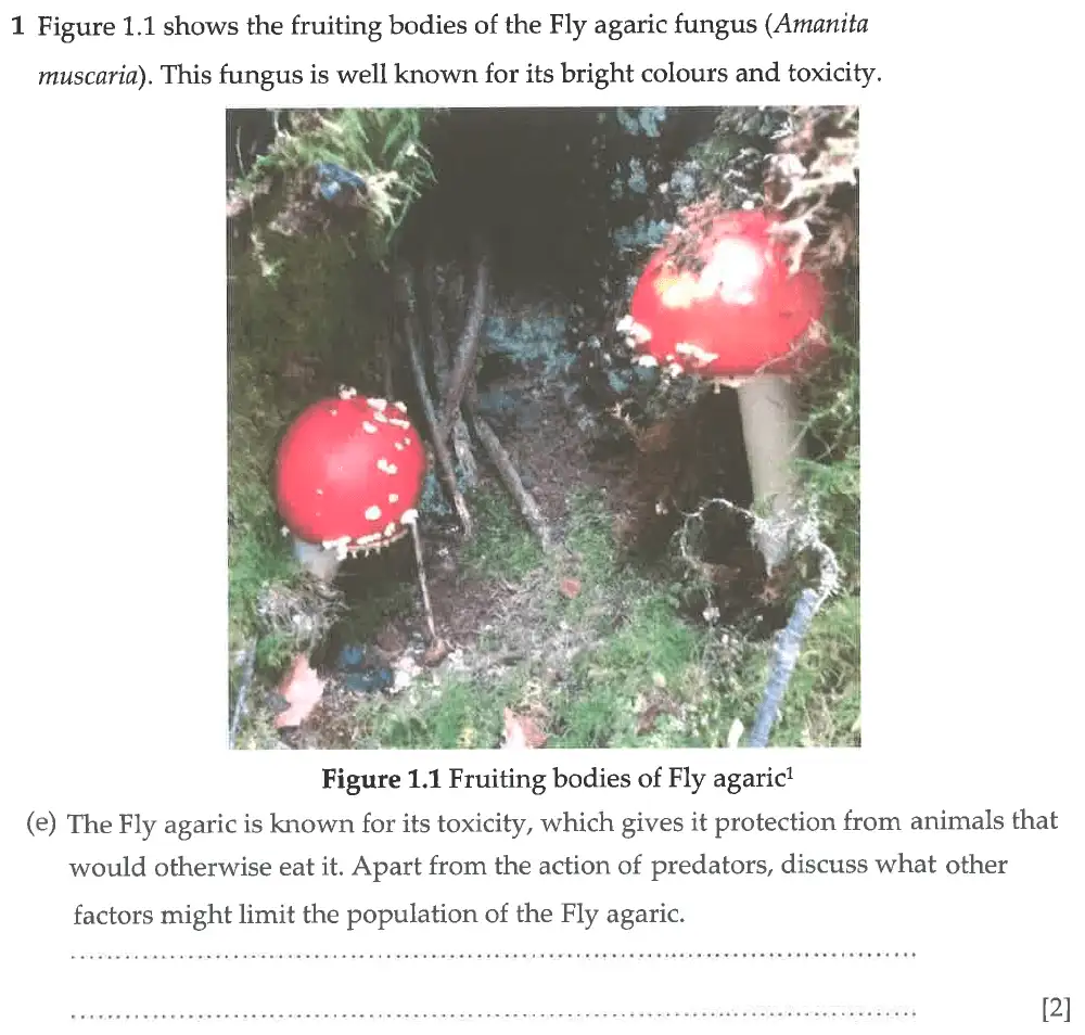 Question 5 - Winchester College - 13 Plus Biology Election Exam Paper 2017