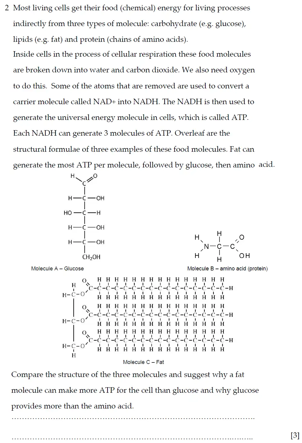 Question 5 - Winchester College - 13 Plus Biology Election Exam Paper 2019
