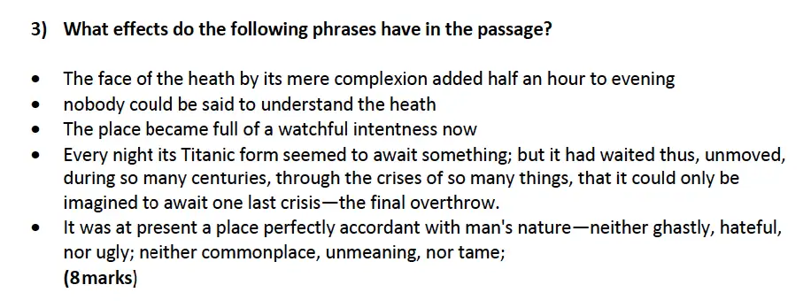 Question 03 - Aldenham School – 13 Plus English Sample Paper 2017
