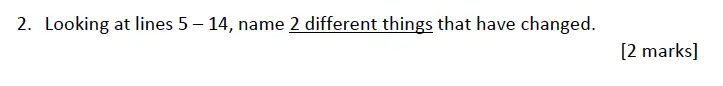 Question 02 - Alleyn’s School – 13 Plus English Sample Exam Paper 1