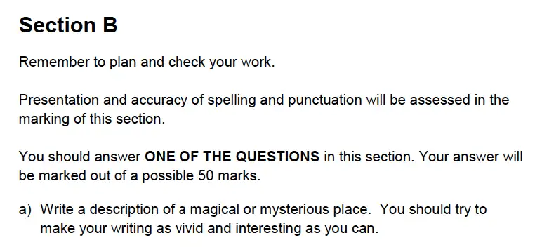 Writing task 01 - Alleyn’s School – 13 Plus English Sample Exam Paper 2