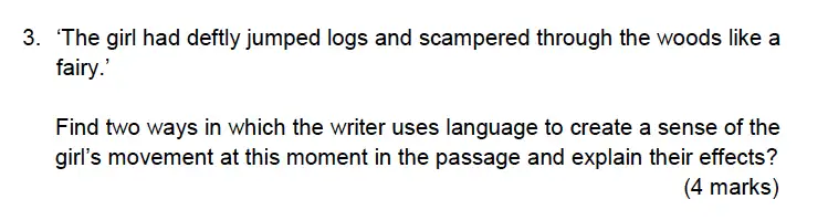 Question 03 - Alleyn’s School – 13 Plus English Sample Exam Paper 2