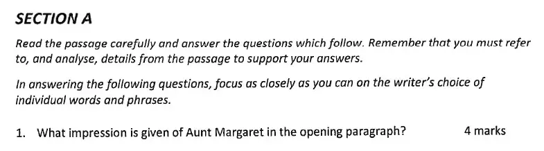 Question 01 - Bancroft’s School – 13 Plus Entrance Exam English Sample Paper 2019
