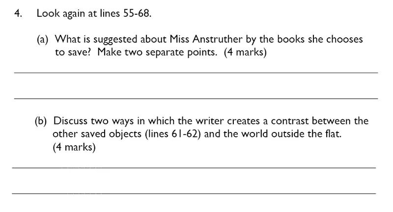 Question 06 - Dulwich College – Year 9 English Specimen Paper