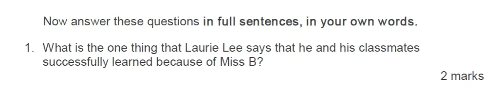 Question 01 - Emanuel School – 13 Plus English Sample Paper
