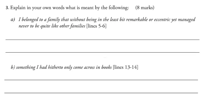 Question 03 - Forest School – 13 Plus English Sample Paper 1