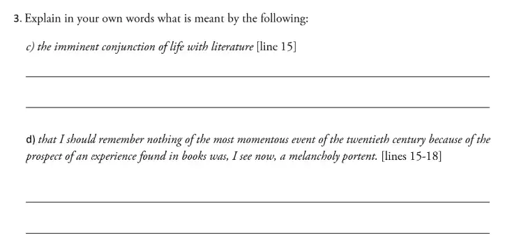 Question 04 - Forest School – 13 Plus English Sample Paper 1