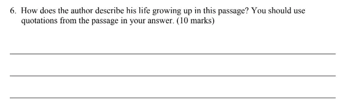 Question 07 - Forest School – 13 Plus English Sample Paper 1