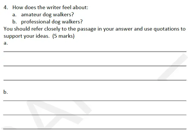 Question 04 - Forest School – 13 Plus English Sample Paper 2