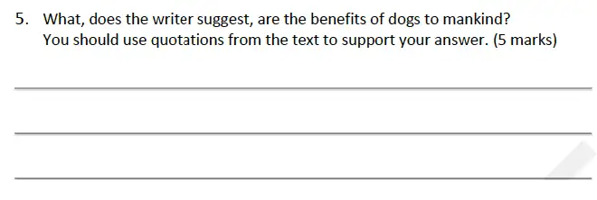 Question 05 - Forest School – 13 Plus English Sample Paper 2