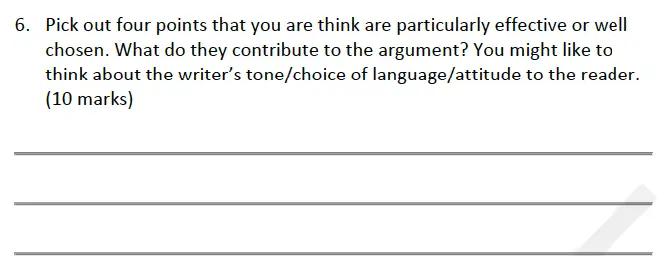 Question 06 - Forest School – 13 Plus English Sample Paper 2