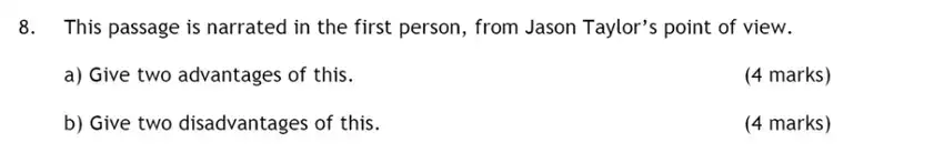 Question 08 - Haberdashers’ Aske’s Boys’ School (HABS) – 13 Plus English Entrance Exam 2016