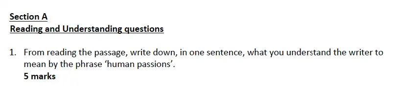 Question 01 - Kent College – 13 Plus English Sample Paper