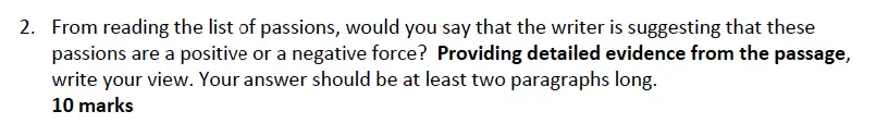 Question 02 - Kent College – 13 Plus English Sample Paper