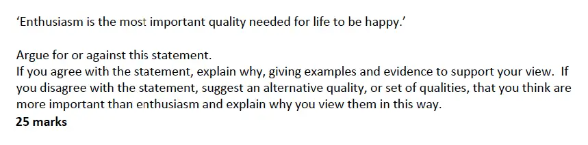 Writing task 02 - Kent College – 13 Plus English Sample Paper