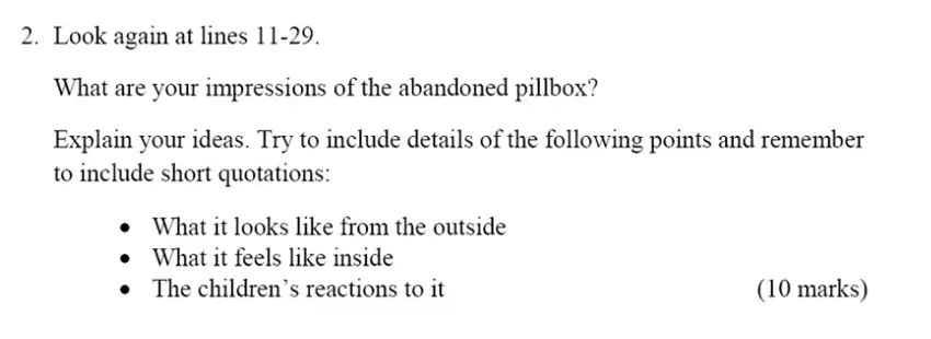 Question 02 - Merchant Taylors’ School – 13 Plus English Entrance Exam 2017