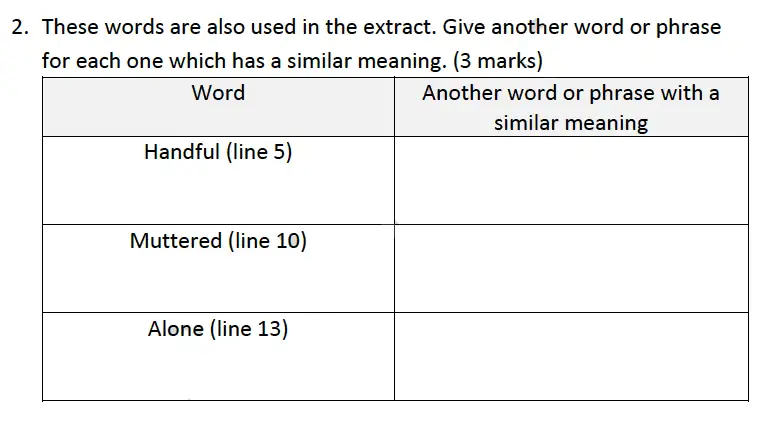 Question 02 - Reigate Grammar School – 13 Plus Pre-Test English Sample Paper 2018