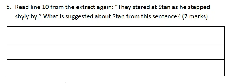 Question 05 - Reigate Grammar School – 13 Plus Pre-Test English Sample Paper 2018