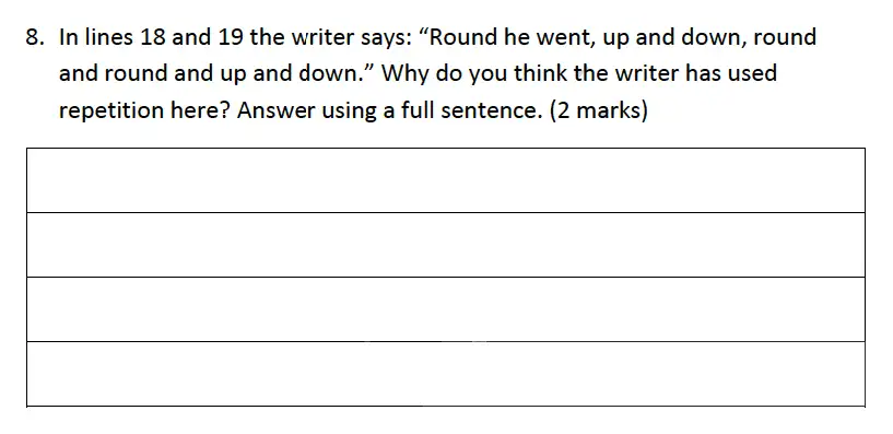 Question 08 - Reigate Grammar School – 13 Plus Pre-Test English Sample Paper 2018