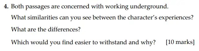 Question 04 - Sevenoaks School – Year 9 English Sample Paper 2009