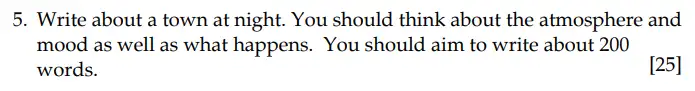 Question 05 - Sevenoaks School – Year 9 English Sample Paper 2010