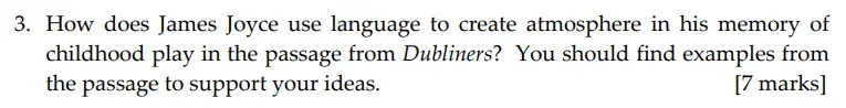 Question 03 - Sevenoaks School – Year 9 English Sample Paper 2011