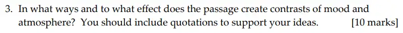 Question 03 - Sevenoaks School – Year 9 English Sample Paper 2015