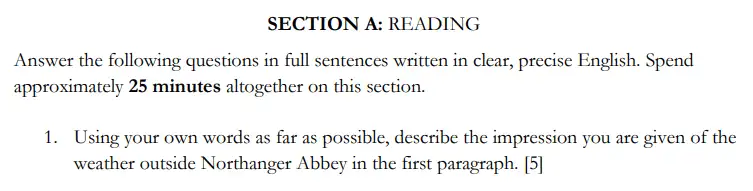 Question 01 - St Edward’s School, Oxford – 13 Plus English Entrance Exam