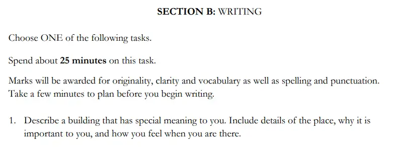 Writing task 01 - St Edward’s School, Oxford – 13 Plus English Entrance Exam