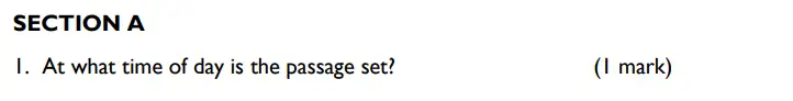 Question 01 - The John Lyon School – 13 Plus English Entrance Exam