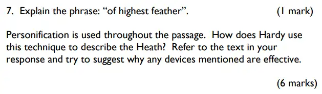 Question 07 - The John Lyon School – 13 Plus English Entrance Exam