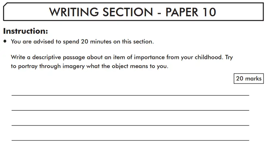 Writing task 01 - Writing Section - Paper 10