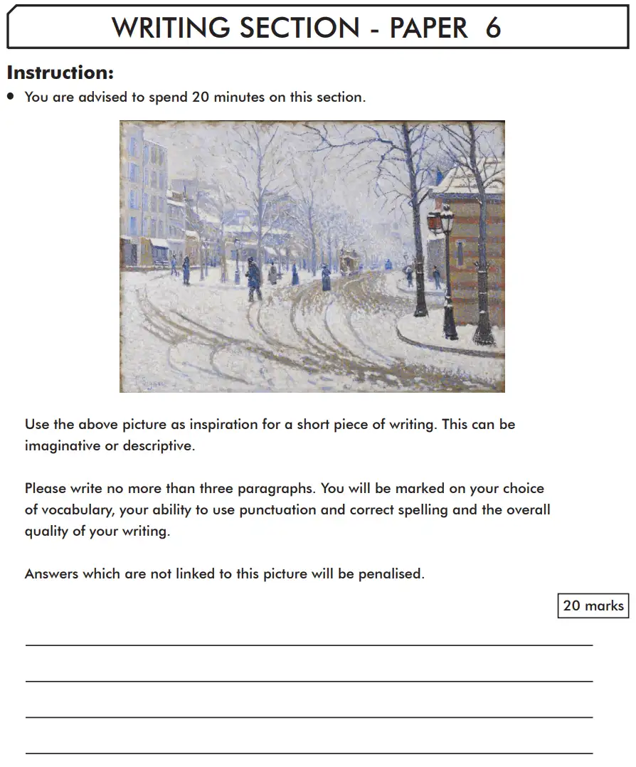 Writing task 01 - Writing Section - Paper 6