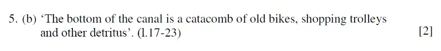 Question 08 - Eton College - 13 Plus English Scholarship Exam 2015