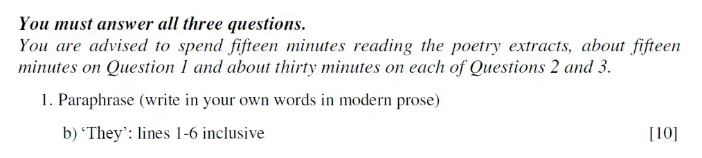 Question 02 - Eton College - 13 Plus English Scholarship Exam 2016