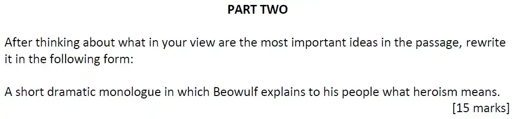 Question 04 - Eton College - 13 Plus English Scholarship Exam 2020