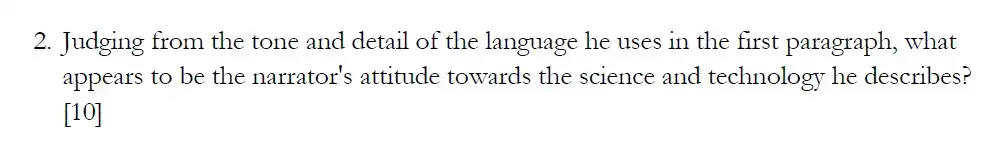 Question 02 - St Edwards Oxford - 13+ English Scholarship Exam 2015