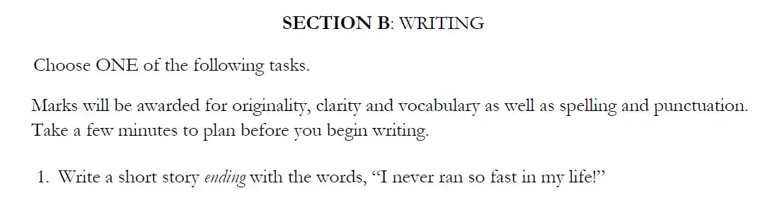 Writing task 01 - St Edwards Oxford - 13 Plus English Scholarship Exam 2016