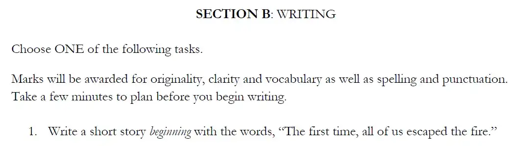Writing task 01 - St Edwards Oxford - 13+ English Scholarship Exam 2017