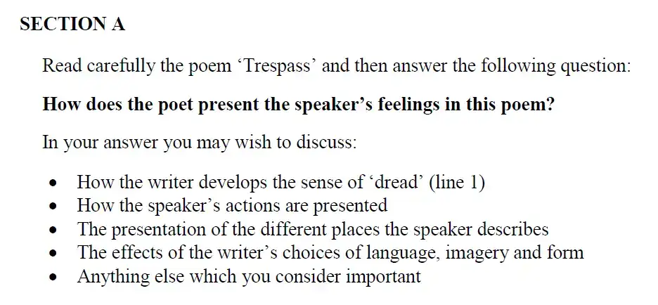 Question 01 - St Paul's School - 13+ English Scholarship Exam 2015